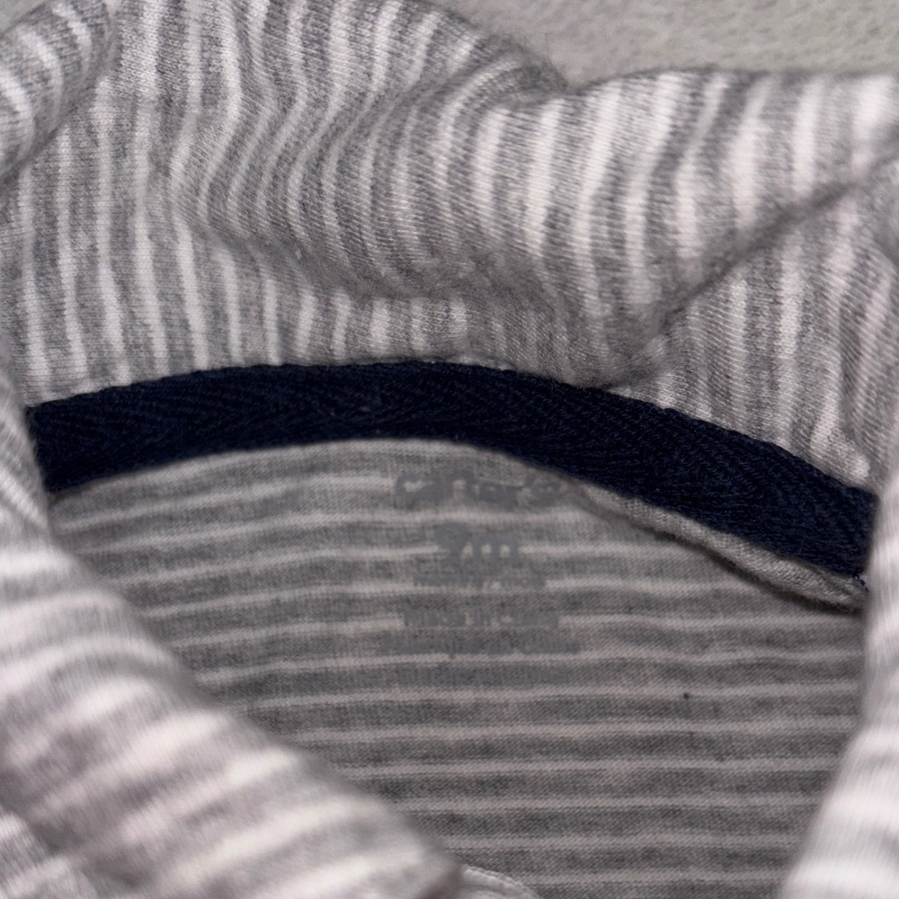 (3 for $10) carters Striped Gray Onesie bodysuit 9 months baby boy - Picture 4 of 5